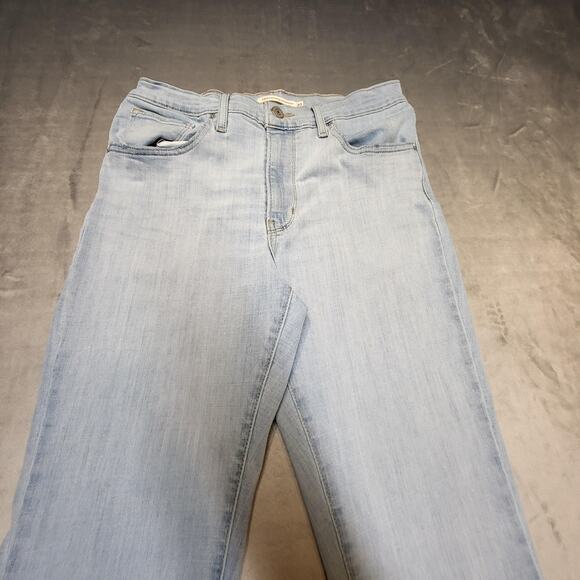 Levis 724 Jeans Womens 30 High Rise Straight Distressed Hem Denim Pants - Picture 2 of 9